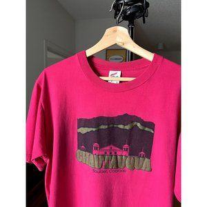 JERZEES VINTAGE SINGLE STITCH COLORADO PINK T SHIRT SIZE LARGE 80S 90S HYPE